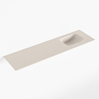 Mondiaz LEX Linen solid surface inleg wastafel voor toiletmeubel 110cm. Positie wasbak rechts