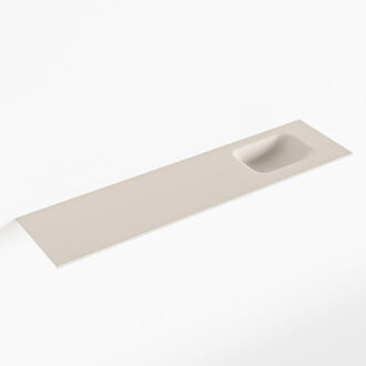 Mondiaz LEX Linen solid surface inleg wastafel voor toiletmeubel 120cm. Positie wasbak rechts