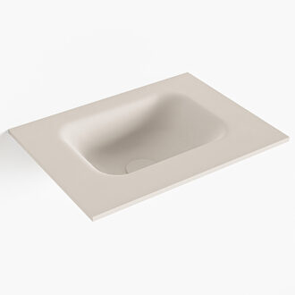 Mondiaz LEX Linen solid surface inleg wastafel voor toiletmeubel 40cm. Positie wasbak midden