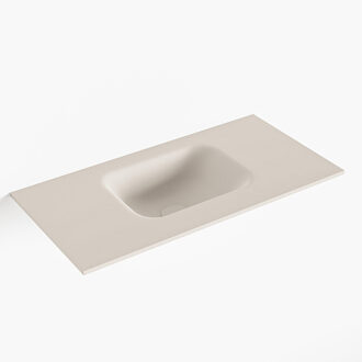 Mondiaz LEX Linen solid surface inleg wastafel voor toiletmeubel 60cm. Positie wasbak midden