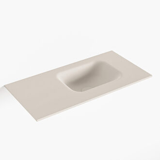 Mondiaz LEX Linen solid surface inleg wastafel voor toiletmeubel 60cm. Positie wasbak rechts
