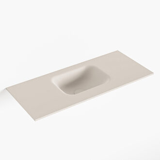 Mondiaz LEX Linen solid surface inleg wastafel voor toiletmeubel 70cm. Positie wasbak midden
