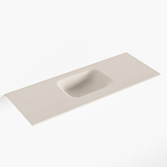 Mondiaz LEX Linen solid surface inleg wastafel voor toiletmeubel 80cm. Positie wasbak midden