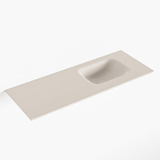 Mondiaz LEX Linen solid surface inleg wastafel voor toiletmeubel 80cm. Positie wasbak rechts