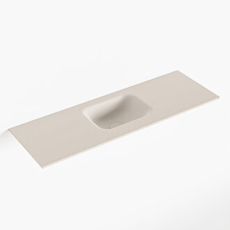 Mondiaz LEX Linen solid surface inleg wastafel voor toiletmeubel 90cm. Positie wasbak midden