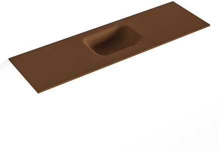 Mondiaz LEX Rust solid surface inleg wastafel voor toiletmeubel 100cm. Positie wasbak midden