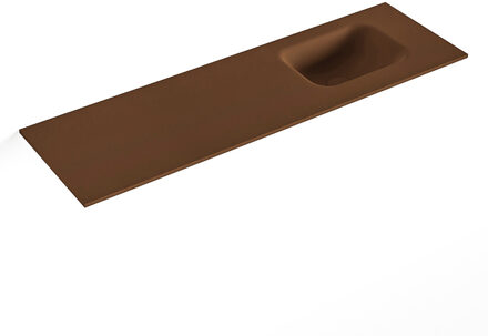 Mondiaz LEX Rust solid surface inleg wastafel voor toiletmeubel 100cm. Positie wasbak rechts