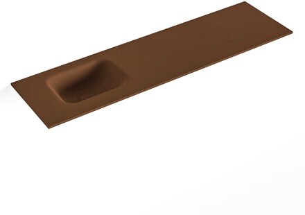 Mondiaz LEX Rust solid surface inleg wastafel voor toiletmeubel 110cm. Positie wasbak links