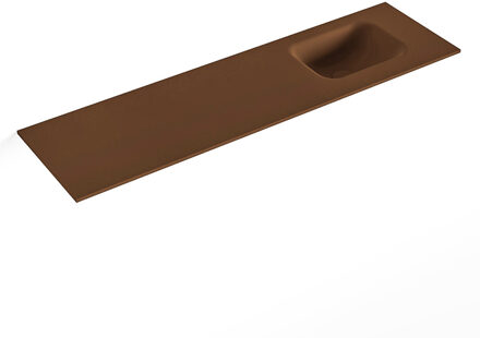 Mondiaz LEX Rust solid surface inleg wastafel voor toiletmeubel 110cm. Positie wasbak rechts