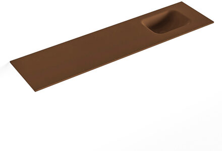 Mondiaz LEX Rust solid surface inleg wastafel voor toiletmeubel 120cm. Positie wasbak rechts