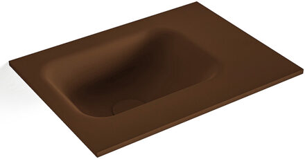 Mondiaz LEX Rust solid surface inleg wastafel voor toiletmeubel 40cm. Positie wasbak links