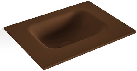 Mondiaz LEX Rust solid surface inleg wastafel voor toiletmeubel 40cm. Positie wasbak midden