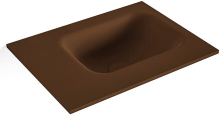 Mondiaz LEX Rust solid surface inleg wastafel voor toiletmeubel 40cm. Positie wasbak rechts