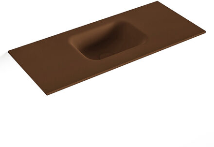Mondiaz LEX Rust solid surface inleg wastafel voor toiletmeubel 70cm. Positie wasbak midden