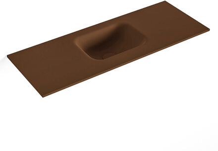 Mondiaz LEX Rust solid surface inleg wastafel voor toiletmeubel 80cm. Positie wasbak midden