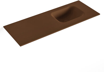 Mondiaz LEX Rust solid surface inleg wastafel voor toiletmeubel 80cm. Positie wasbak rechts