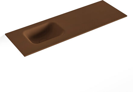Mondiaz LEX Rust solid surface inleg wastafel voor toiletmeubel 90cm. Positie wasbak links