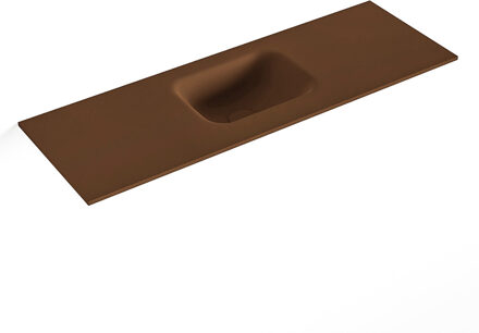 Mondiaz LEX Rust solid surface inleg wastafel voor toiletmeubel 90cm. Positie wasbak midden