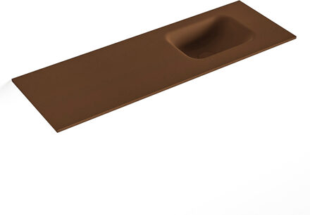 Mondiaz LEX Rust solid surface inleg wastafel voor toiletmeubel 90cm. Positie wasbak rechts