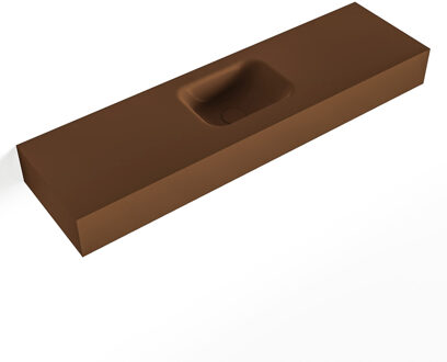 Mondiaz LEX Rust vrijhangende solid surface wastafel 110cm. Positie wasbak midden