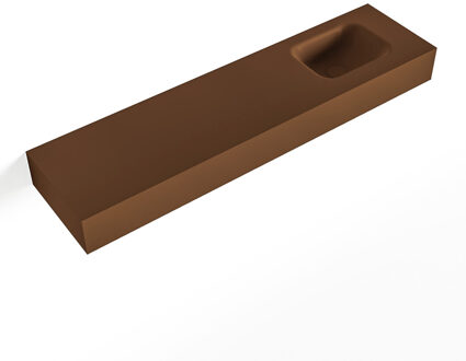 Mondiaz LEX Rust vrijhangende solid surface wastafel 120cm. Positie wasbak rechts