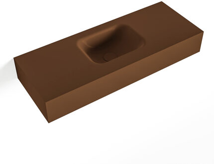Mondiaz LEX Rust vrijhangende solid surface wastafel 80cm. Positie wasbak midden