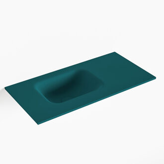 Mondiaz LEX Smag solid surface inleg wastafel voor toiletmeubel 60cm. Positie wasbak links