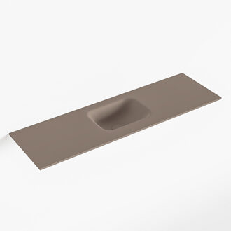 Mondiaz LEX Smoke solid surface inleg wastafel voor toiletmeubel 100cm. Positie wasbak midden