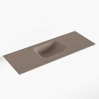 Mondiaz LEX Smoke solid surface inleg wastafel voor toiletmeubel 80cm. Positie wasbak midden