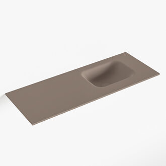 Mondiaz LEX Smoke solid surface inleg wastafel voor toiletmeubel 80cm. Positie wasbak rechts