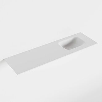Mondiaz LEX Talc solid surface inleg wastafel voor toiletmeubel 100cm. Positie wasbak rechts