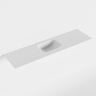 Mondiaz LEX Talc solid surface inleg wastafel voor toiletmeubel 110cm. Positie wasbak midden
