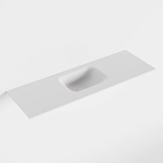 Mondiaz LEX Talc solid surface inleg wastafel voor toiletmeubel 90cm. Positie wasbak midden