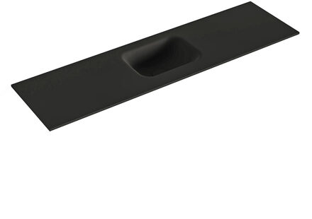 Mondiaz LEX Urban solid surface inleg wastafel voor toiletmeubel 110cm. Positie wasbak midden