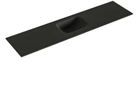 Mondiaz LEX Urban solid surface inleg wastafel voor toiletmeubel 120cm. Positie wasbak midden