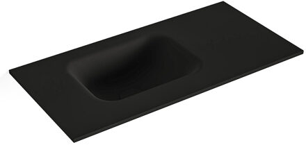 Mondiaz LEX Urban solid surface inleg wastafel voor toiletmeubel 60cm. Positie wasbak links
