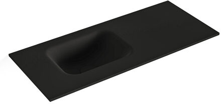 Mondiaz LEX Urban solid surface inleg wastafel voor toiletmeubel 70cm. Positie wasbak links