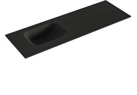 Mondiaz LEX Urban solid surface inleg wastafel voor toiletmeubel 90cm. Positie wasbak links