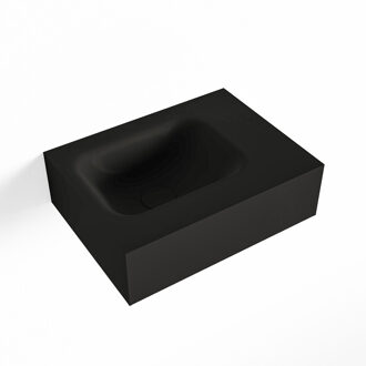 Mondiaz LEX Urban vrijhangende solid surface wastafel 40cm. Positie wasbak links
