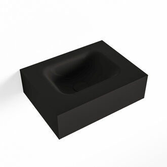 Mondiaz LEX Urban vrijhangende solid surface wastafel 40cm. Positie wasbak midden