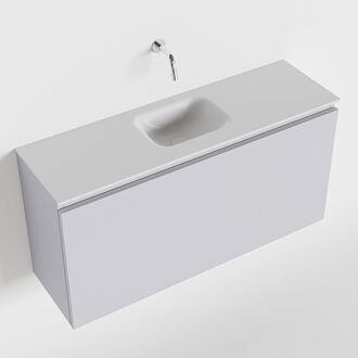 Mondiaz OLAN 100cm toiletmeubel cale. LEX wastafel talc midden geen kraangat