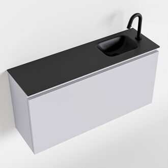Mondiaz OLAN 100cm toiletmeubel cale. LEX wastafel urban rechts 1 kraangat