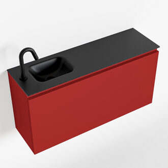 Mondiaz OLAN 100cm toiletmeubel fire. LEX wastafel urban links 1 kraangat