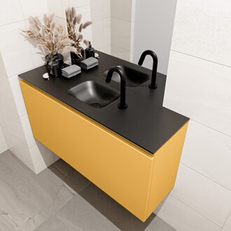 Mondiaz OLAN 100cm toiletmeubel ocher. LEX wastafel urban midden 1 kraangat