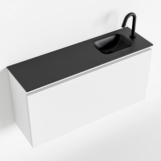 Mondiaz OLAN 100cm toiletmeubel talc. LEX wastafel urban rechts 1 kraangat