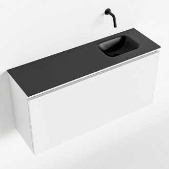 Mondiaz OLAN 100cm toiletmeubel talc. LEX wastafel urban rechts geen kraangat