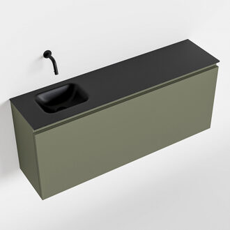 Mondiaz Olan 120cm toiletmeubel army met wastafel urban links geen kraangat