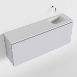 Mondiaz OLAN 120cm toiletmeubel cale. LEX wastafel talc rechts geen kraangat