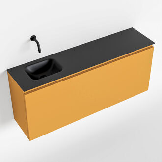 Mondiaz Olan 120cm toiletmeubel ocher met wastafel urban links geen kraangat