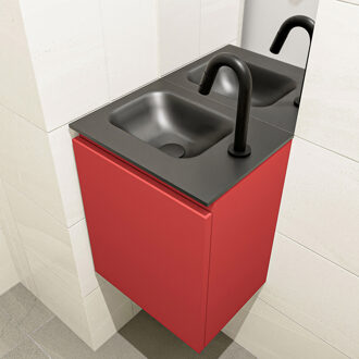 Mondiaz OLAN 40cm toiletmeubel fire. LEX wastafel urban links 1 kraangat